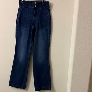 White House Black Market Dark Blue Flare Jeans